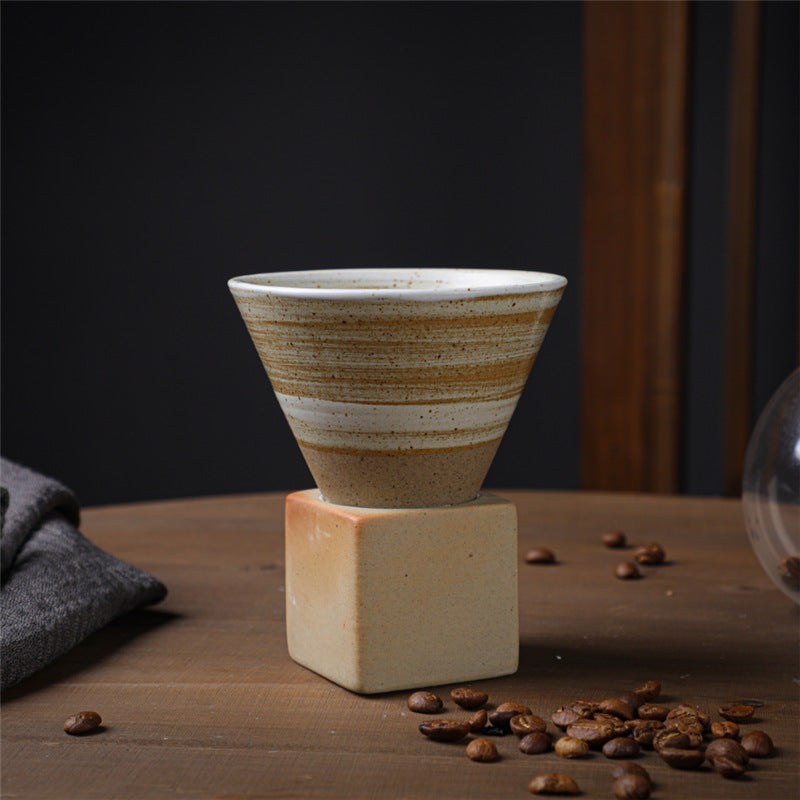 Taza de café de cerámica con degradado Vintage de Buddha Stones, taza de café expreso con leche y té con Base de 200ml