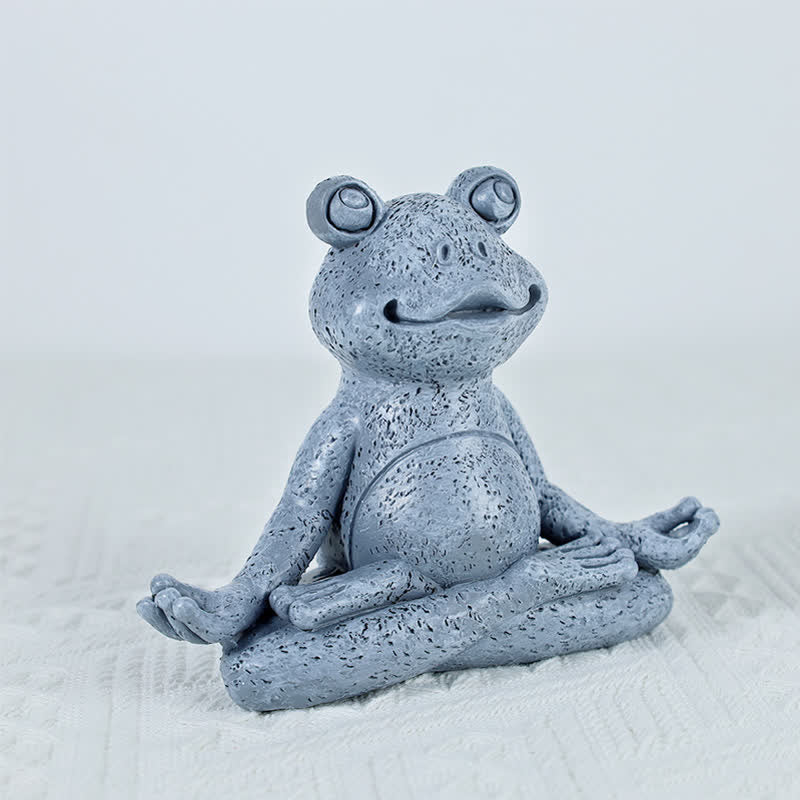 Decoración Zen Meditando Perro Gato Rana