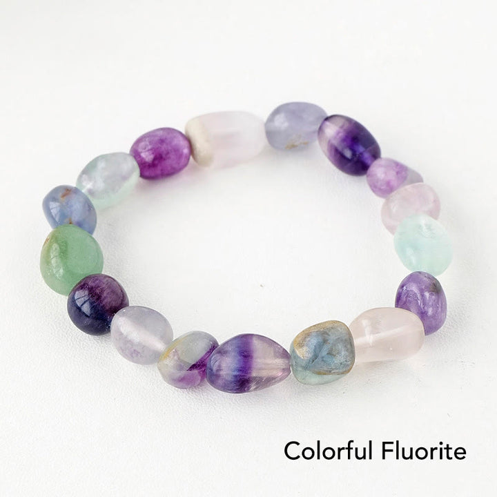 Pulsera de conciencia espiritual de piedra de cristal de forma irregular natural