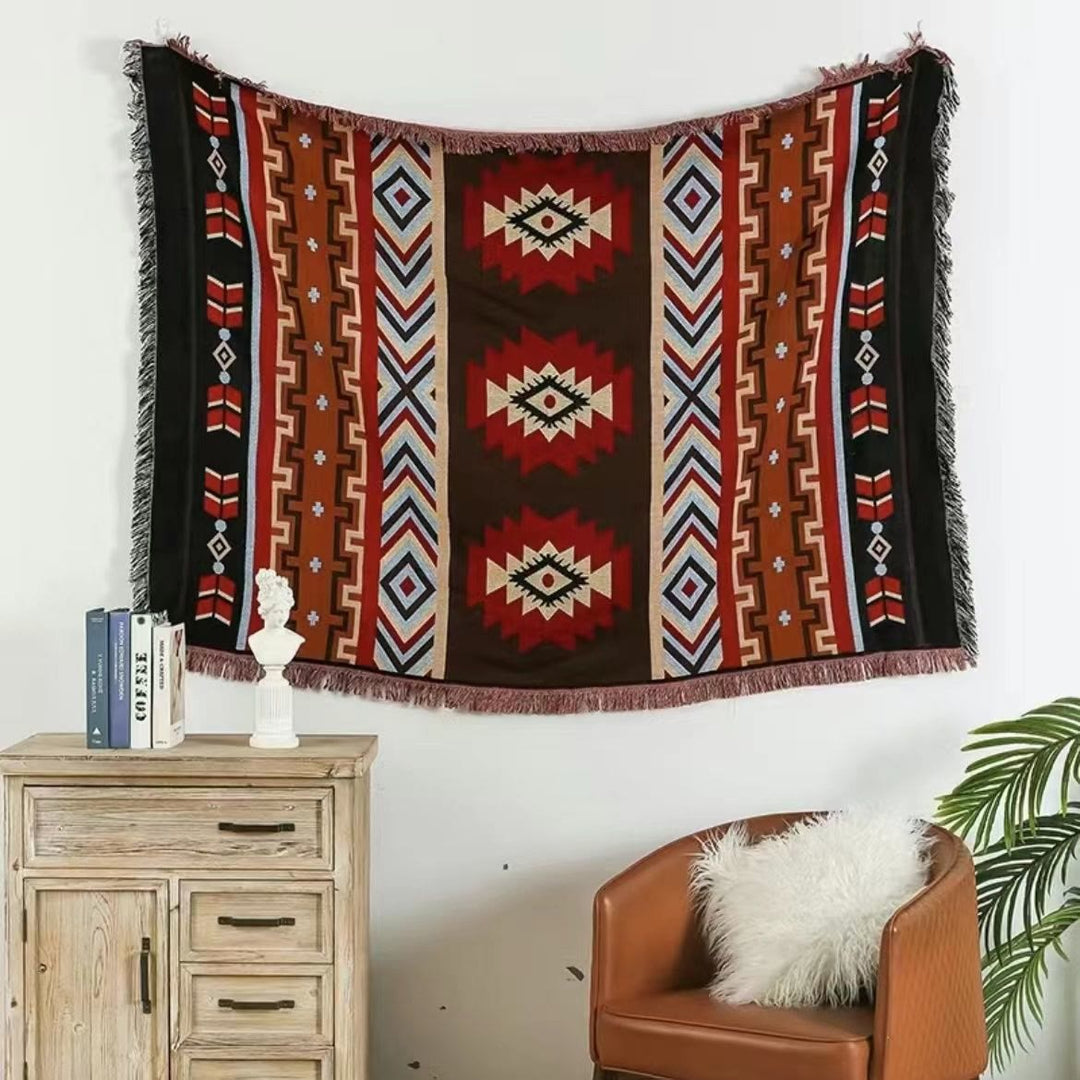 Manta de cama para oficina en casa, cómoda, cálida y geométrica