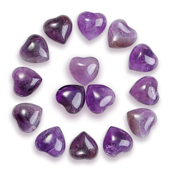 Decoración de amor con piedra de ojo de tigre, amatista natural