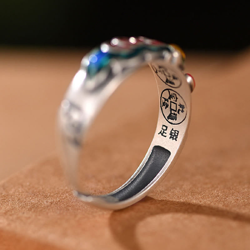 Anillo de riqueza de monedas de cinco emperadores Feng Shui de Buddha Stones