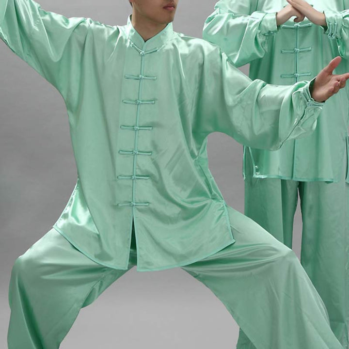 Conjunto de ropa unisex con patrón simple de Buddha Stones para meditación, oración, espiritualidad, tai chi, qigong y práctica - Verde - 2XL- APTO PARA US./ UK/AU/ EU- XL - image 16