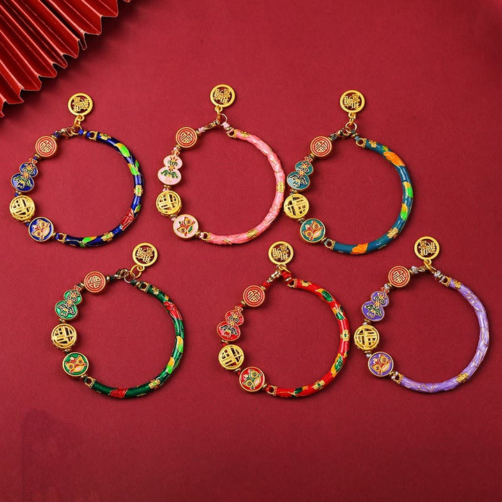 Pulsera de la suerte de la riqueza del león de la felicidad de la fortuna de la calabaza tibetana