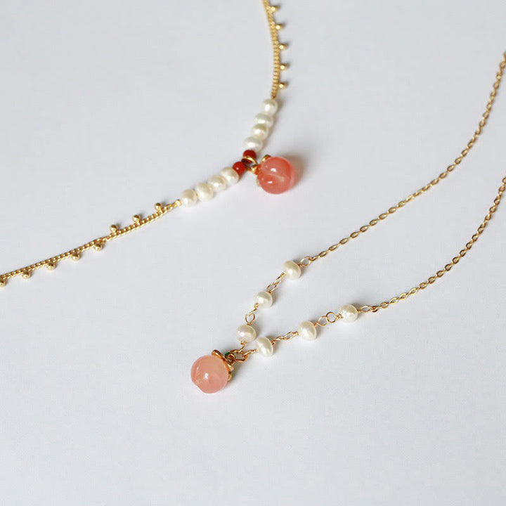 Juego de pendientes y pulsera con colgante de perlas de ágata Natural de Yanyuan, cobre chapado en oro , Buddha Stones