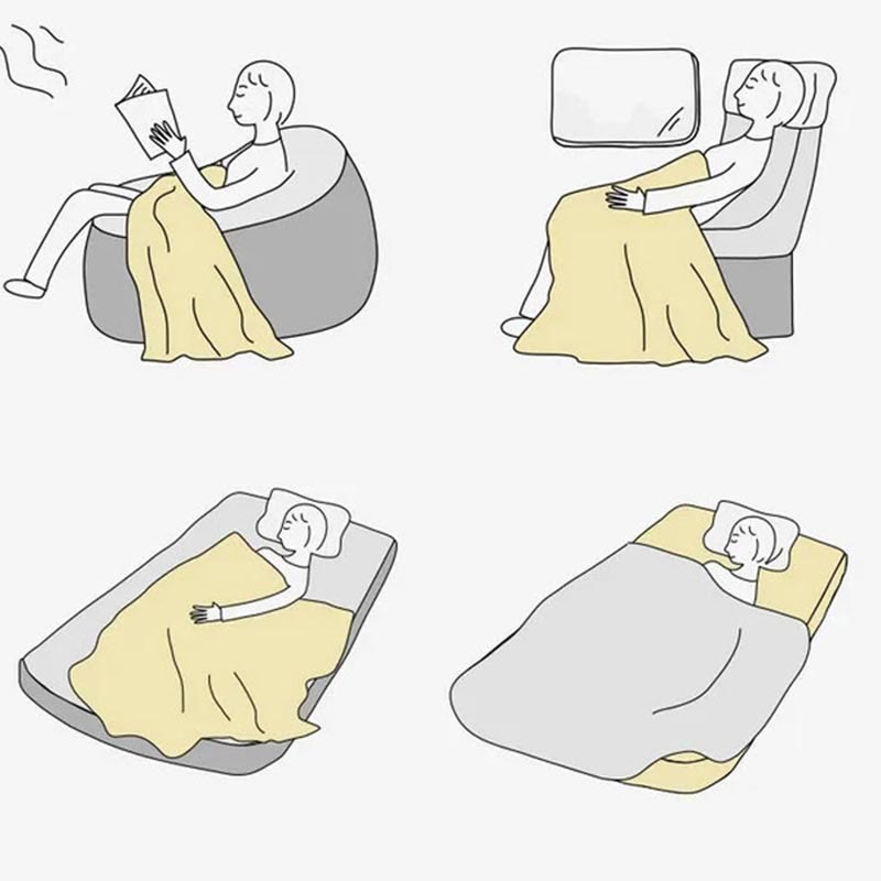 Manta de cama para oficina en casa, cómoda, cálida y geométrica