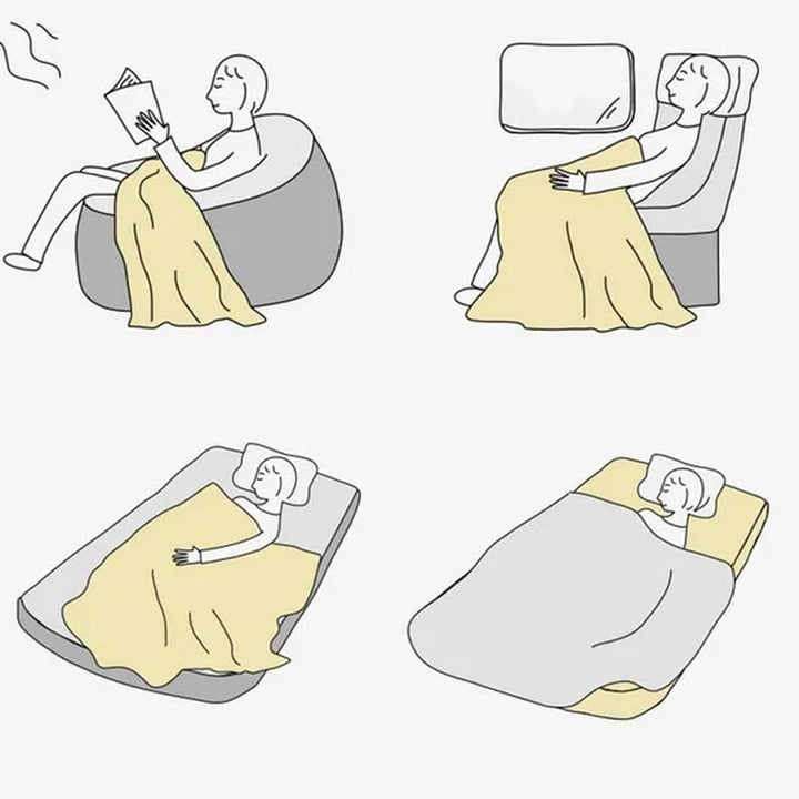 Manta de cama para oficina en casa, cómoda, cálida y geométrica
