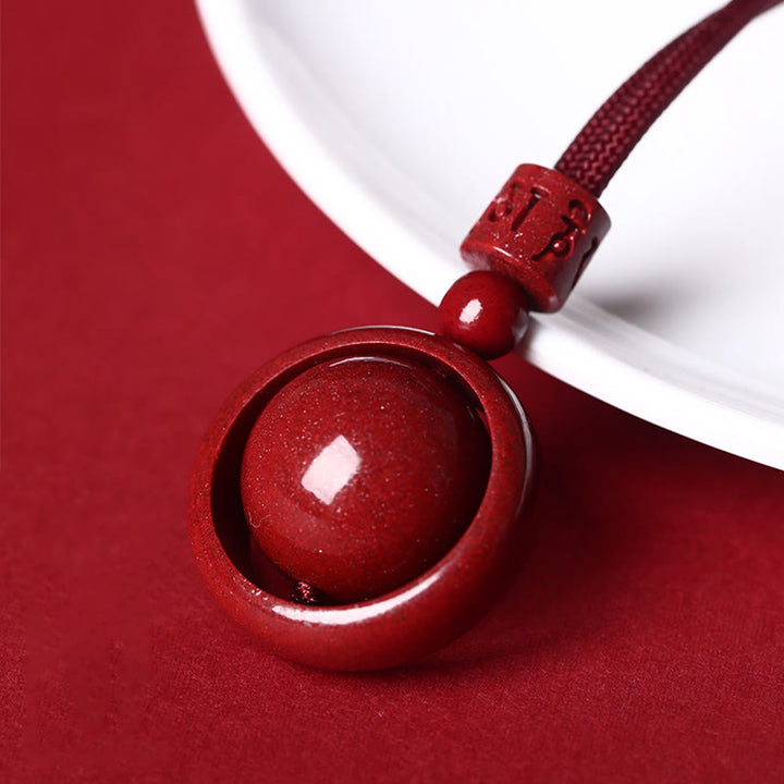 Buddha Stones cinabrio Om Mani Padme Hum PiXiu bendición collar de cuentas de la suerte colgante - image 13