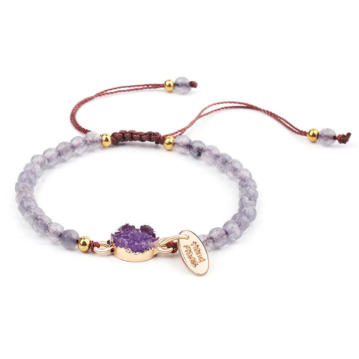 Pulsera curativa de la suerte con dije de cristal natural de Buddha Stones