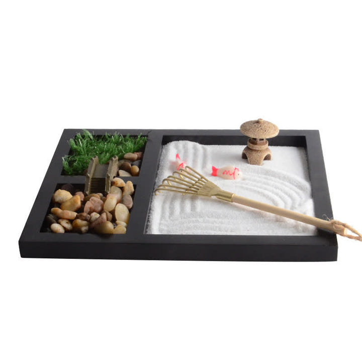 Pez Koi Pequeño Puente Calma Paz Meditación Zen Jardín Decoración