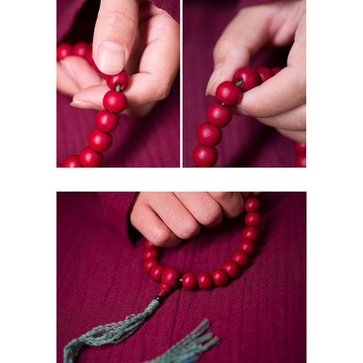 Buddha Stones Abelia Biflora Madera ahuyentando a los malos espíritus Muñeca Mala