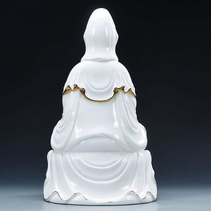 Chenrezig Bodhisattva Avalokitesvara Éxito Estatua de cerámica Decoración del hogar