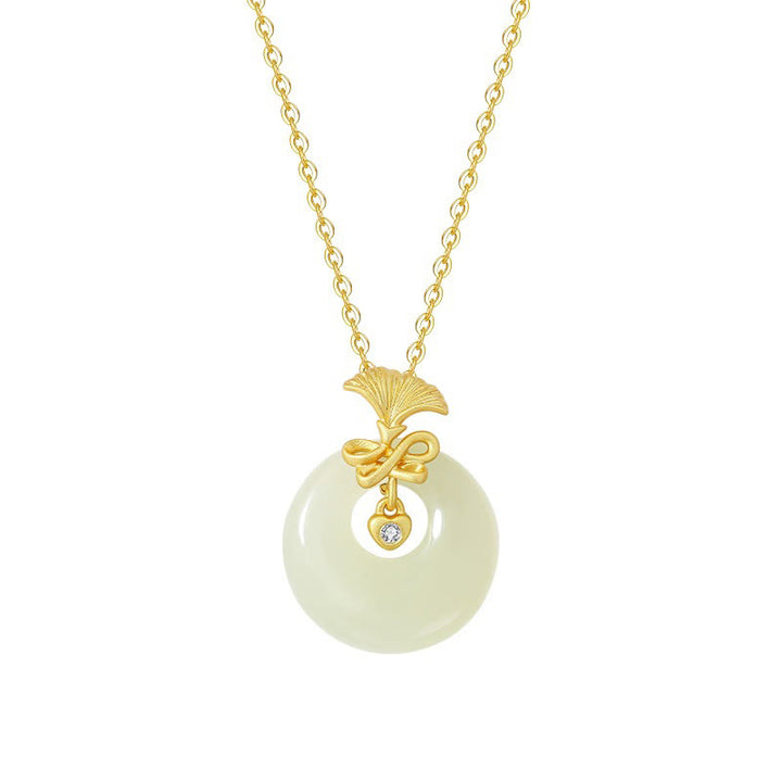 Colgante de plata de ley 925 con Buddha Stones, collar de prosperidad con flor de clavel de Jade Hetiano Natural
