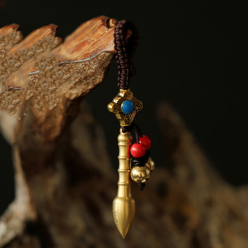 Llavero con rueda de oración Feng Shui Yin Yang Bagua Wenchang Pen Pagoda