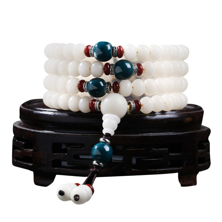 Pulsera con dijes de bendición de loto con cuentas de semillas Bodhi de Buddha Stones