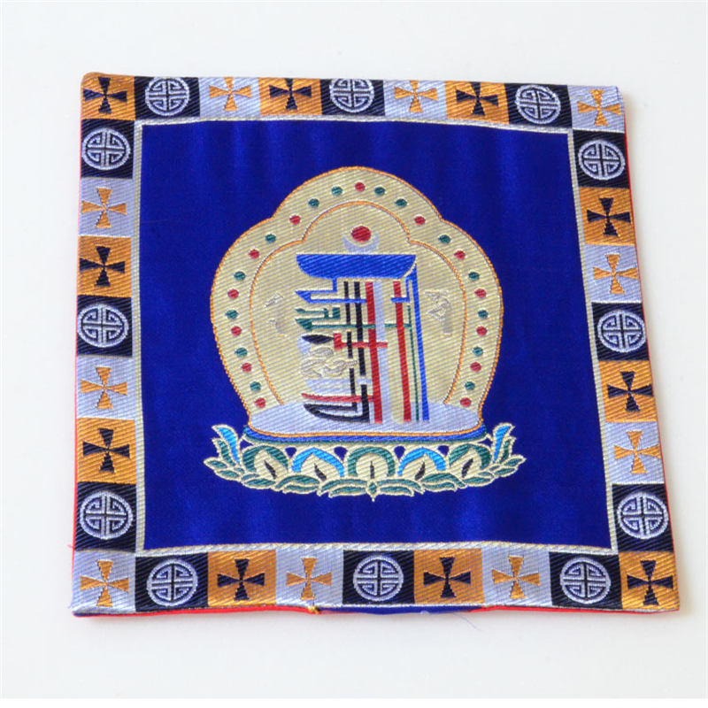 Estera de altar de oración Man-Bcu Kalachakra, estera de Jacquard para meditación curativa