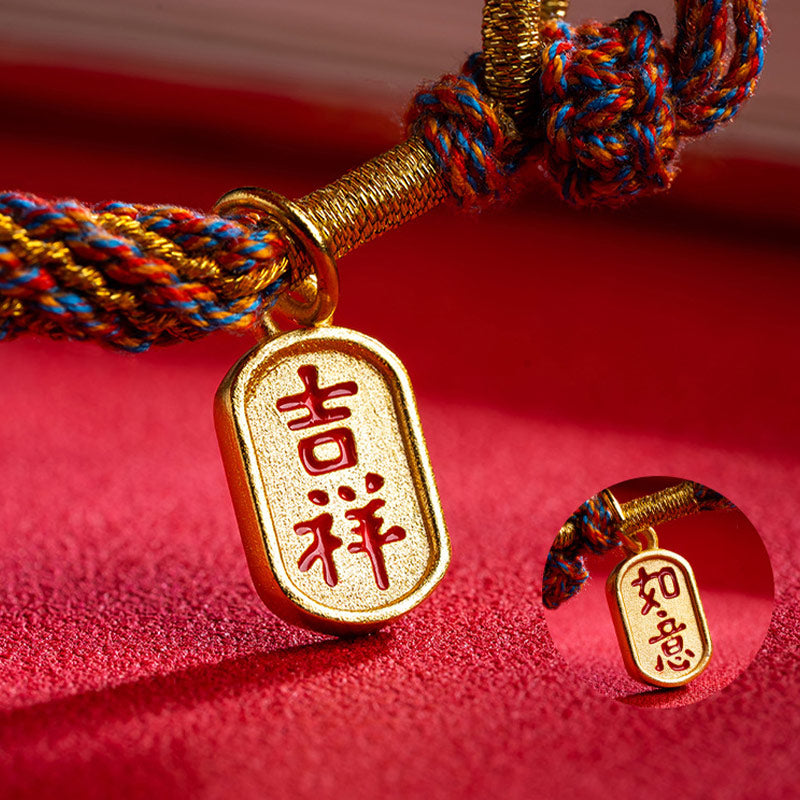 Pulsera trenzada con dije auspicioso de Om Mani Padme Hum tibetano multicolor hecho a mano con Buddha Stones