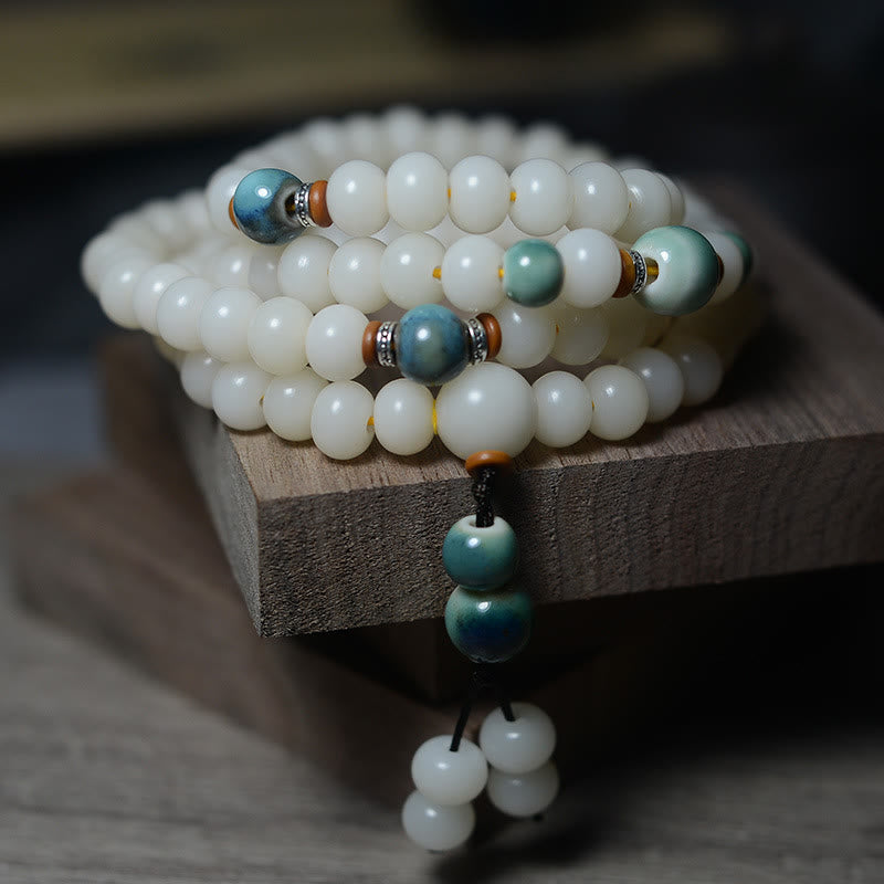 Buddha Stones 108 cuentas Mala semilla Bodhi mantener alejados los espíritus malignos pulsera tranquila