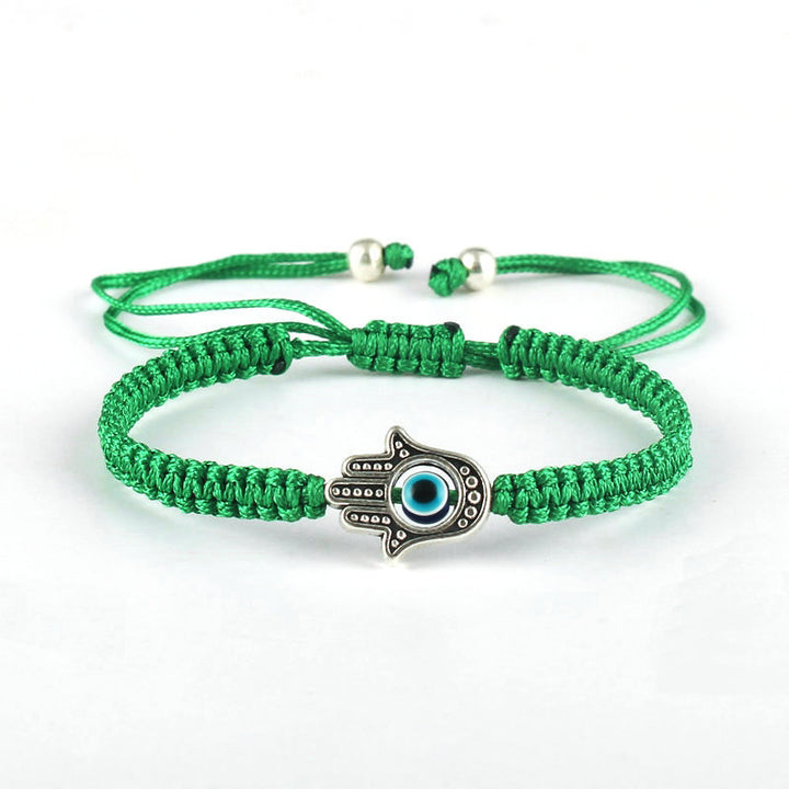 Pulsera hecha a mano con Buddha Stones, símbolo de Hamsa, protección de la suerte