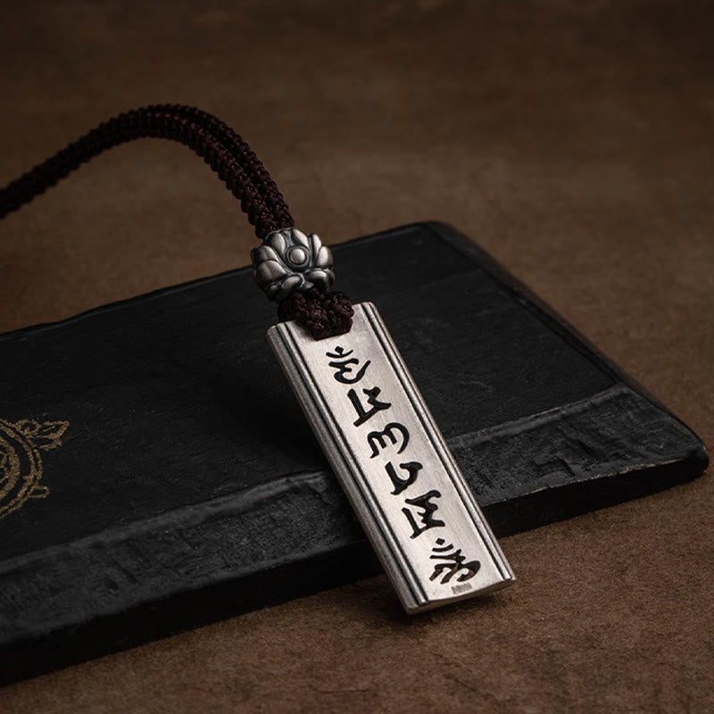 Colgante de plata de ley 999 con Buddha Stones Om Mani Padme Hum grabado Lotus Wisdom - image 14