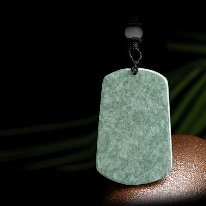 Buddha Stones Año del Dragón Zodiaco Chino Dragón Jade Éxito Amuleto Collar Colgante