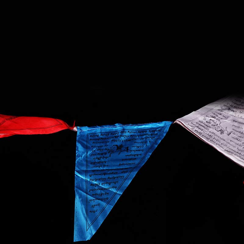 Banderas de oración triangulares para exteriores con bendición tibetana (25 unidades) - image 6