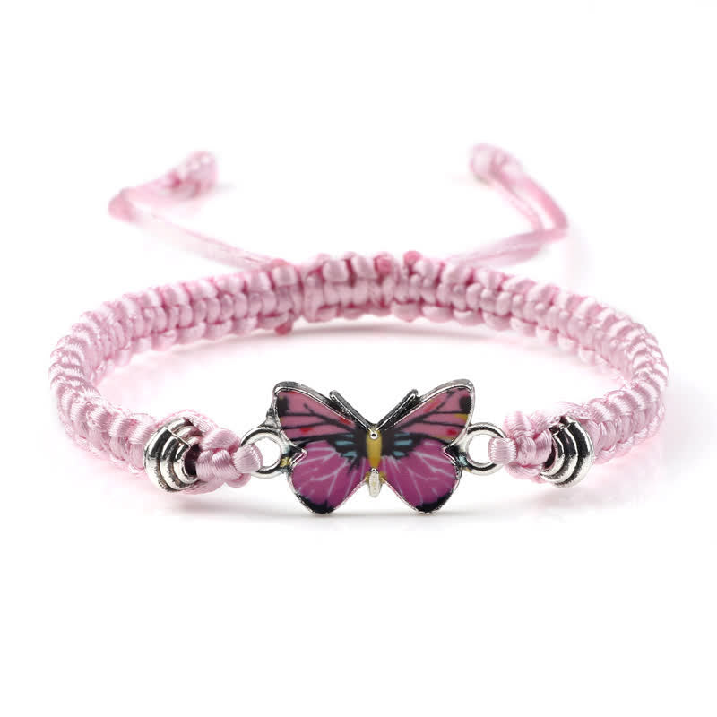 Pulsera con dije de hilo de amor y libertad de mariposa con Buddha Stones