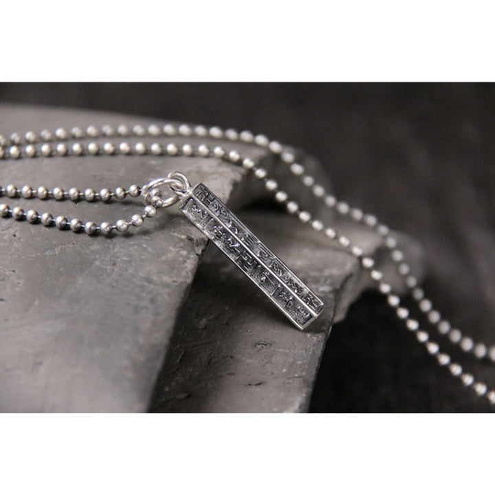 Colgante de plata de ley 925 con símbolo de la esvástica de Buda Om Mani Padme Hum tibetano - image 6