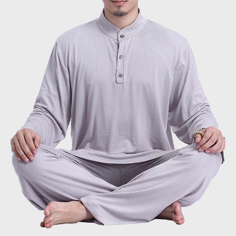 Conjunto de ropa para hombre para práctica de yoga, meditación, oración, tai chi, zen y espiritualidad con Buddha Stones - image 4