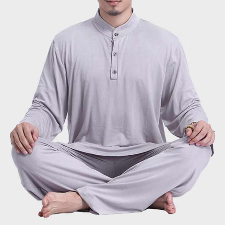 Conjunto de ropa para hombre para práctica de yoga, meditación, oración, tai chi, zen y espiritualidad con Buddha Stones - image 4