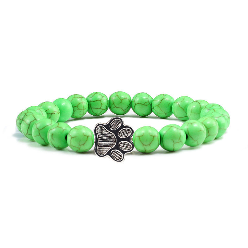 Buddha Stones Pulsera de piedra “Salva a un perro” - Cuentas verdes - image 14