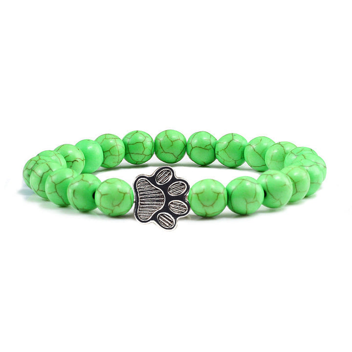 Buddha Stones Pulsera de piedra “Salva a un perro” - Cuentas verdes - image 14