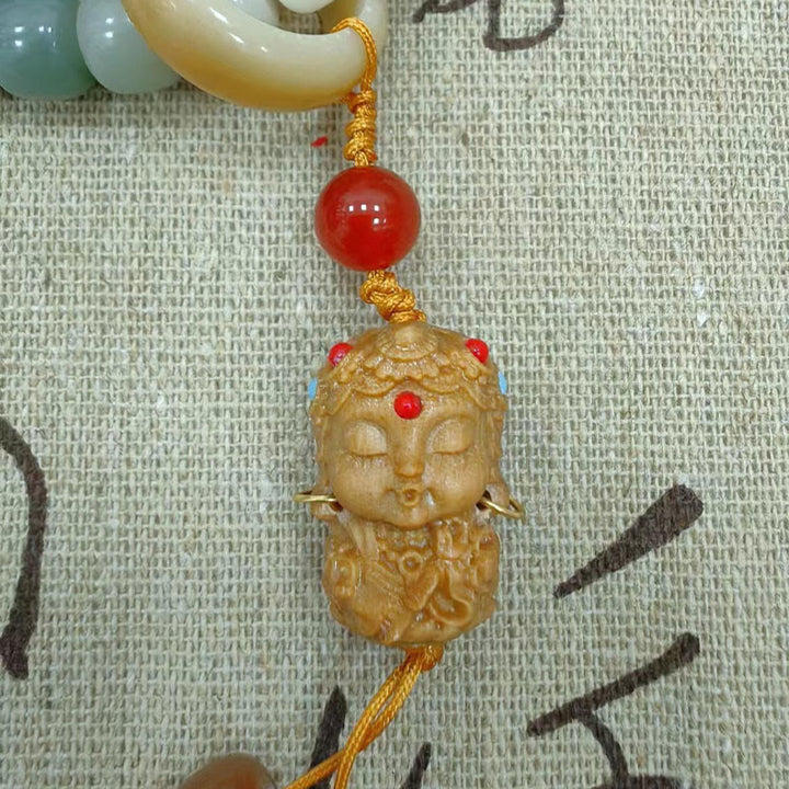 Buddha Stones 108 cuentas Mala gradiente semilla Bodhi Tara verde Buda grabado paz armonía pulsera