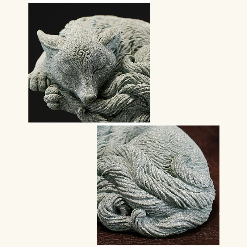 Buddha Stones pequeñas de nueve colas, protección de zorro, decoración para el hogar, té, mascota - image 9