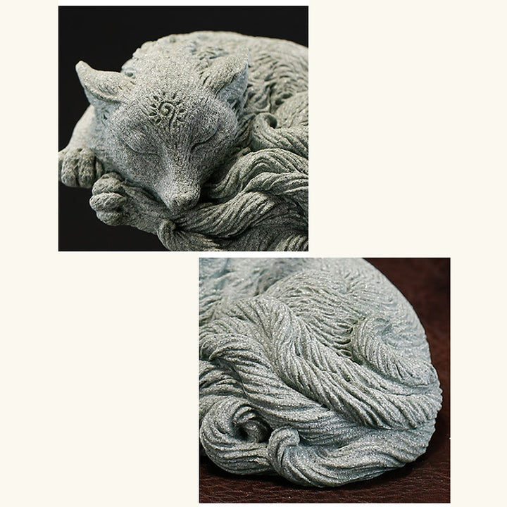 Buddha Stones pequeñas de nueve colas, protección de zorro, decoración para el hogar, té, mascota - image 9