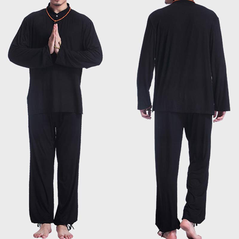 Conjunto de ropa para hombre para práctica de yoga, meditación, oración, tai chi, zen y espiritualidad con Buddha Stones - image 19