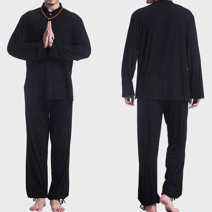 Conjunto de ropa para hombre para práctica de yoga, meditación, oración, tai chi, zen y espiritualidad con Buddha Stones - image 19