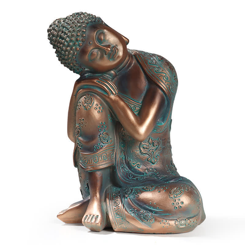 Decoración de estatua de resina de serenidad de Buda meditante tibetano - image 3
