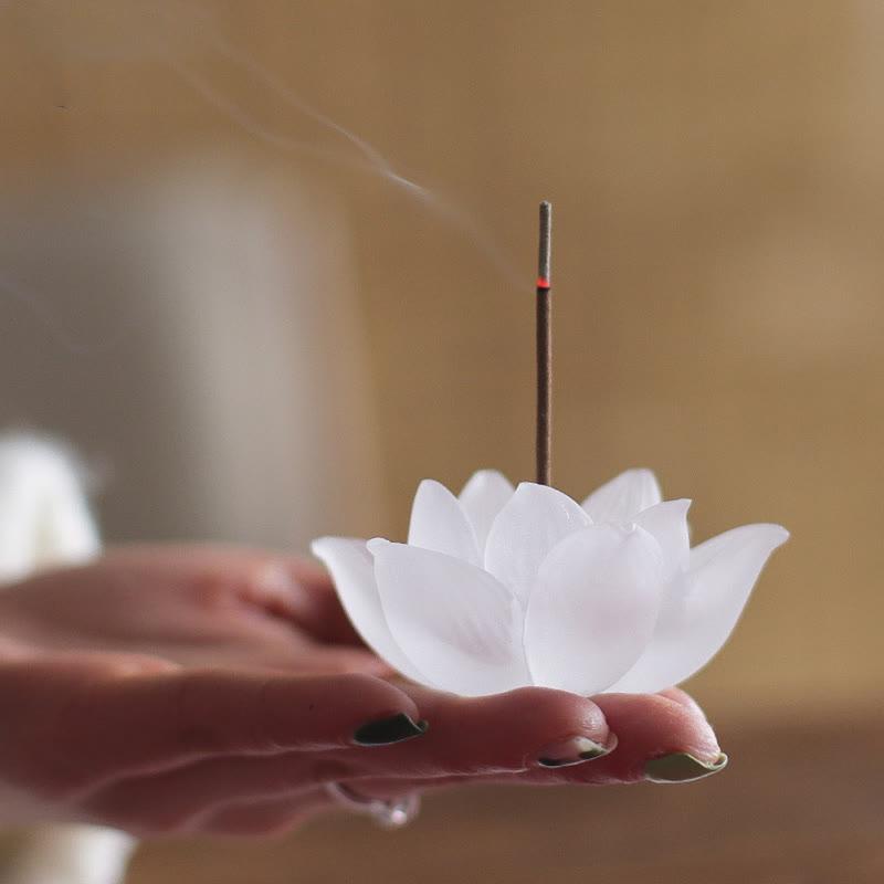 Quemador de incienso Mini Lotus Liuli Crystal Healing Meditation Stick