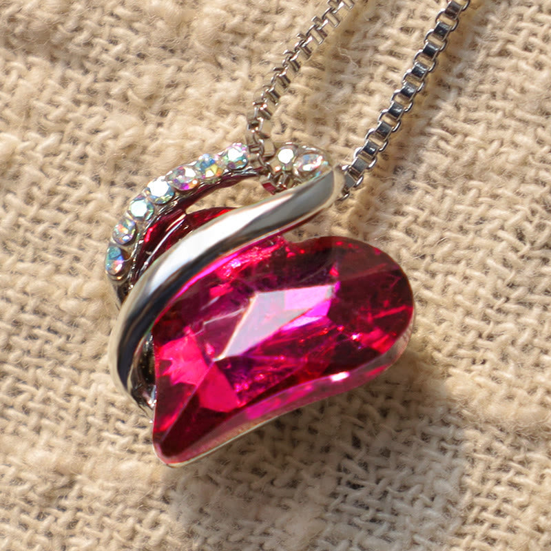 Colgante de collar de energía curativa con piedra natal de corazón de amor de Buddha Stones