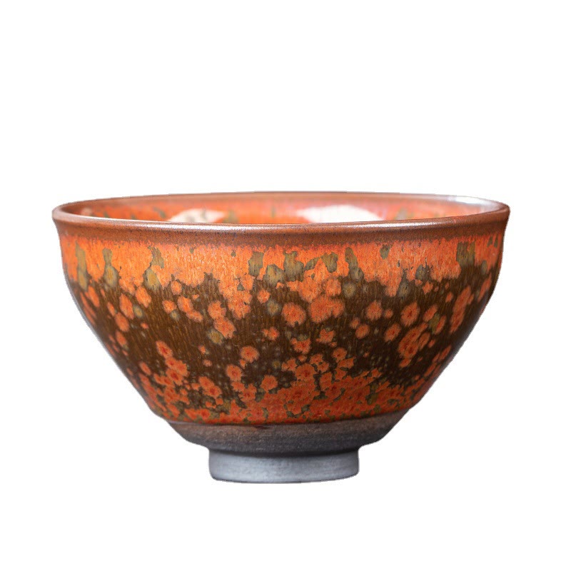 Buddha Stones, patrón de flores florecientes, horno chino Jianzhan, cambio de taza de té de cerámica, tazón de taza de té Kung Fu