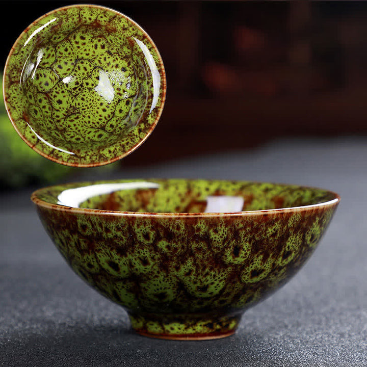 Tazas de té de cerámica coloridas con Buddha Stones para el hogar y la oficina
