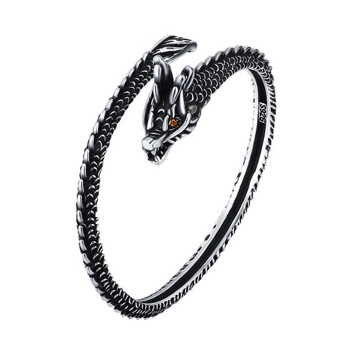 Brazalete de protección de la suerte con patrón de escamas de dragón de Buddha Stones