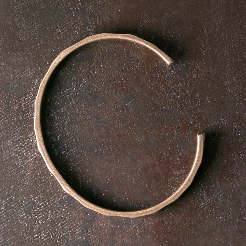 Pulsera de puño ajustable de riqueza de cobre de diseño rústico vintage