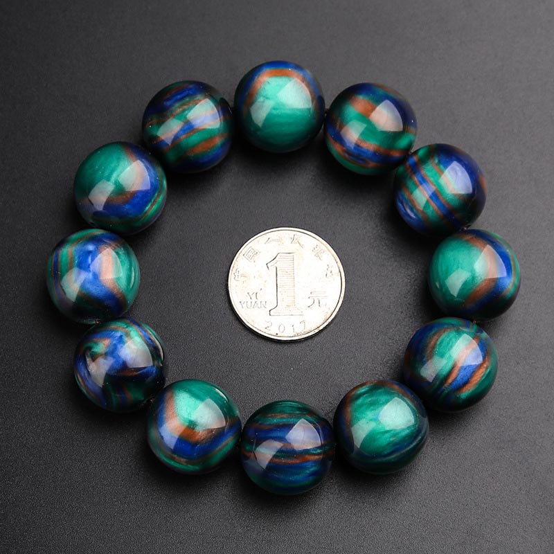 Anillo de pulsera positiva Mala de sauce marino colorido con Buddha Stones