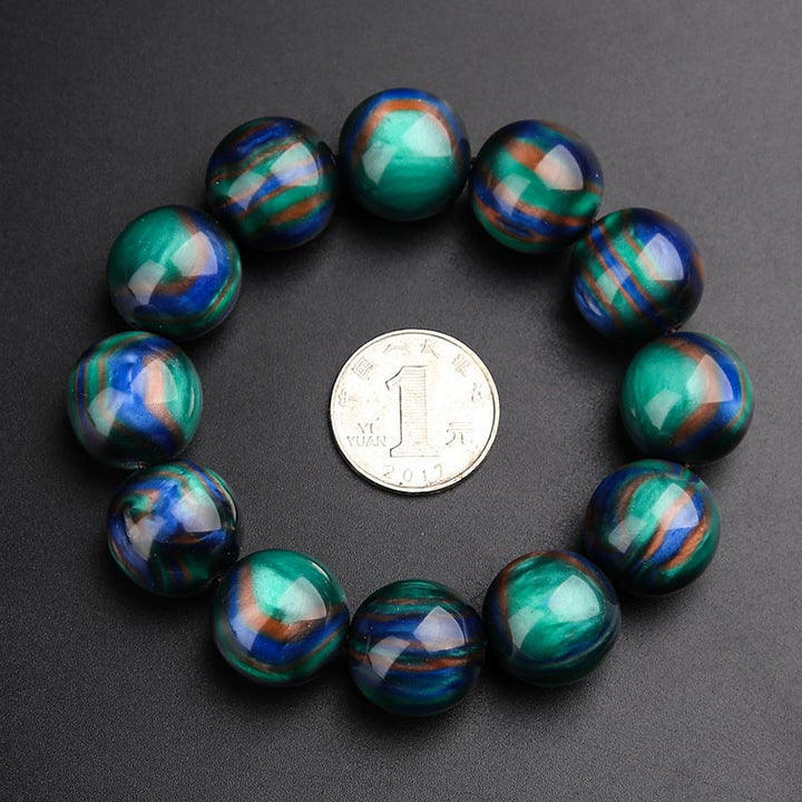 Anillo de pulsera positiva Mala de sauce marino colorido con Buddha Stones