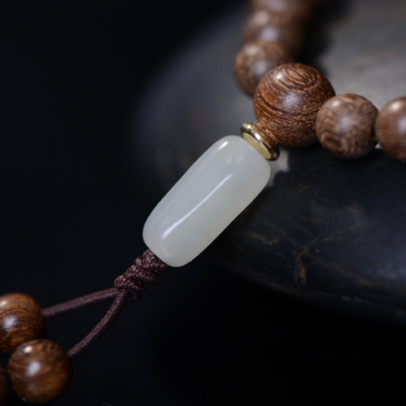 Pulsera Calma De Jade De Palisandro Con 108 Buddha Stones