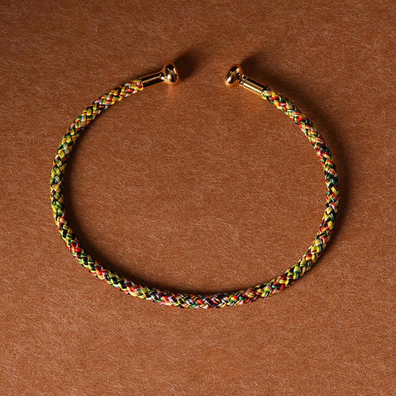 Pulsera de cuerda trenzada de la suerte hecha a mano con diseño simple de Buddha Stones