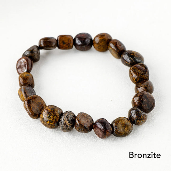 Pulsera de conciencia espiritual de piedra de cristal de forma irregular natural