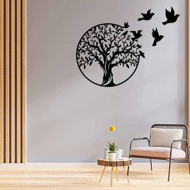 Buddha Stones Árbol de la vida Signo de pájaros Regalo de inauguración Unity Wall Art